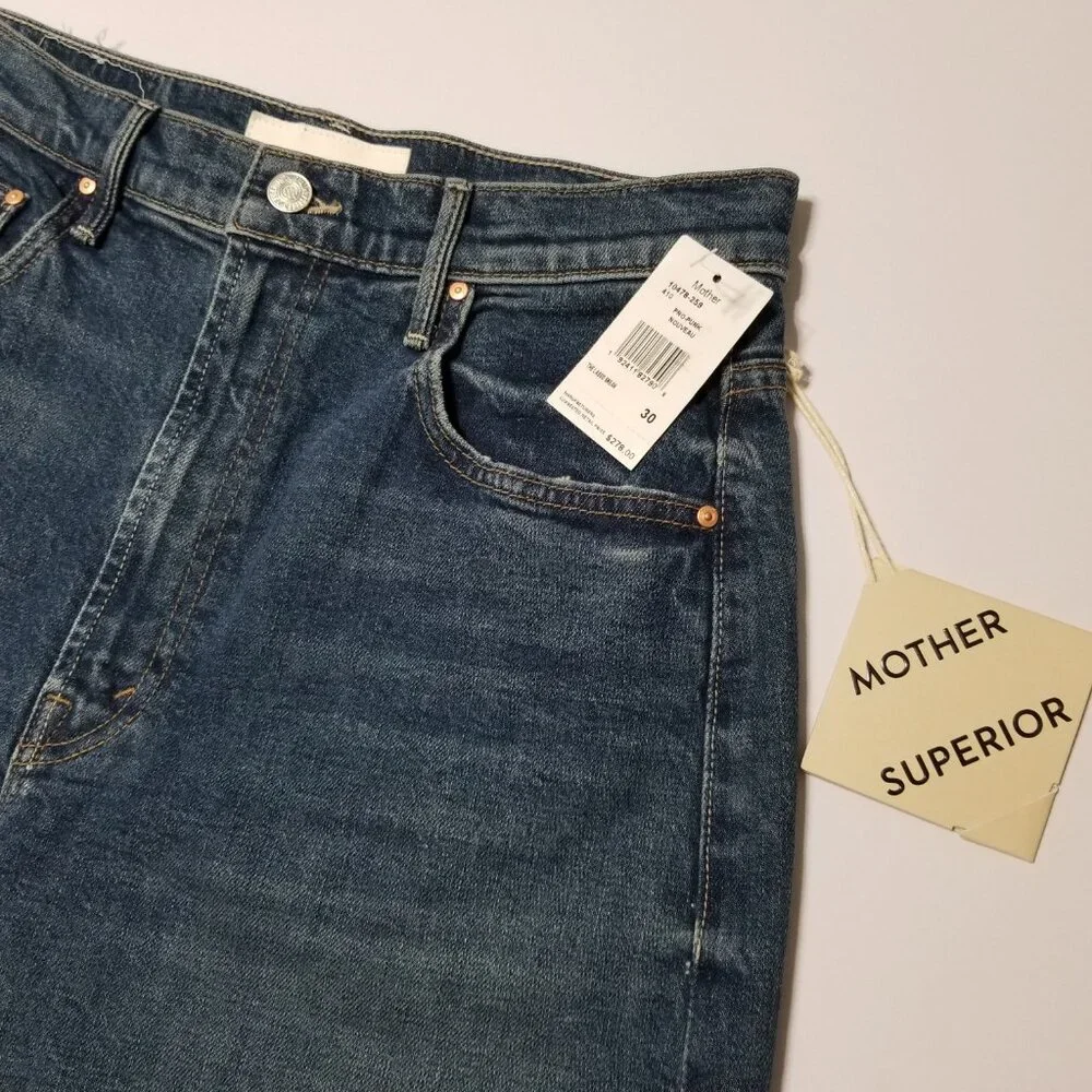 NWT Mother The Lasso Sneak High Rise Wide Leg Jeans, Punk Nouveau Size 30 $278 - Picture 11 of 16